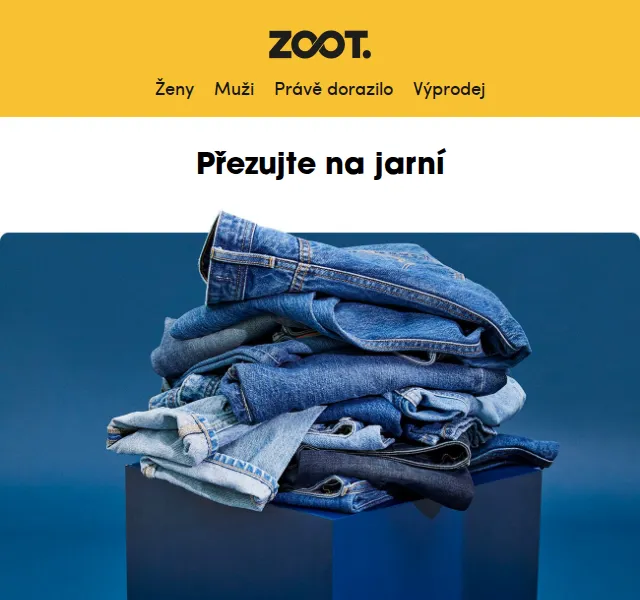 ZOOT: Jarní všechno s až −60 % + 20 % extra – červen 2026 | Nuslet.cz