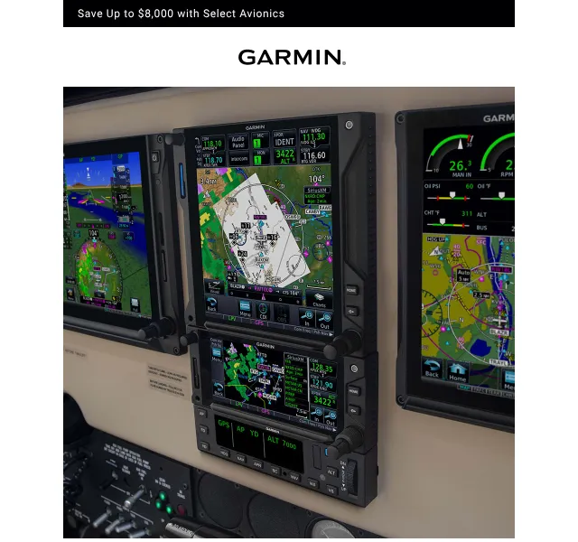 Garmin: slevy až 8 000 USD na avioniku – říjen 2026
