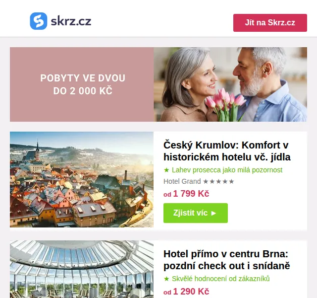 Skrz: ubytování od 1 290 Kč – červenec 2026 | Nuslet.cz