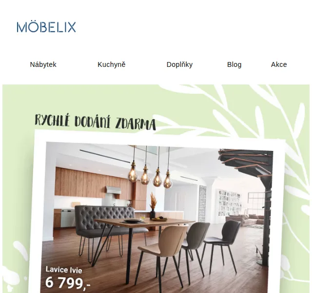 Möbelix: Židle a stoly od 949 Kč – červen 2026 | Nuslet.cz