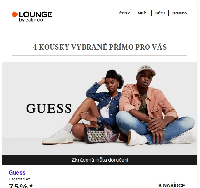 Lounge by Zalando: Guess, Geox, Desigual až 75 % – červenec 2026 | Nuslet.cz