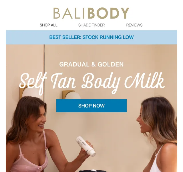 Bali Body: Self Tan Body Milk akce – červenec 2026 | Nuslet.cz