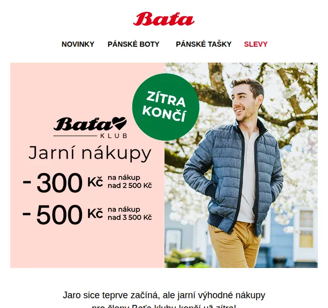 Baťa: Jarní výprodej pro členy Baťa klubu – červen 2026 | Nuslet.cz