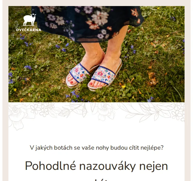 Ovečkárna: Letní nazouváky od 699 Kč – červen 2026 | Nuslet.cz