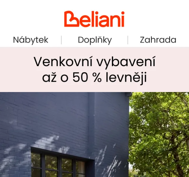 Beliani.cz: Zahradní nábytek až 50 % – srpen 2026