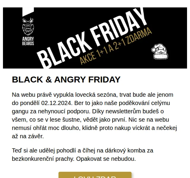 Angrybeards: BLACK & ANGRY FRIDAY sleva až 47 % – červenec 2026 | Nuslet.cz
