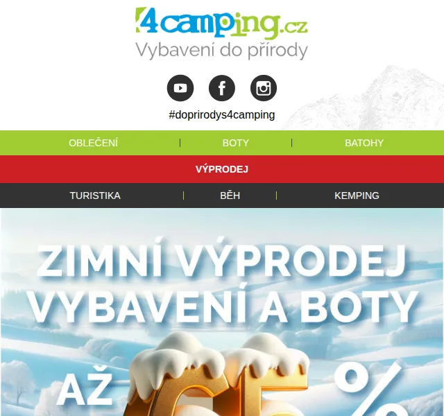 4camping: Zimní výprodej – až 65% slevy na outdoor – červenec 2026 | Nuslet.cz