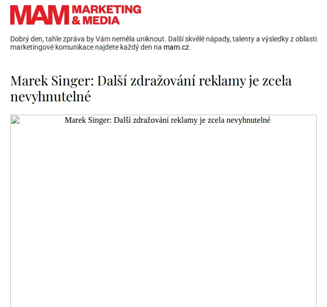 Marketing & Media: Další zdražování reklamy – červenec 2026 | Nuslet.cz