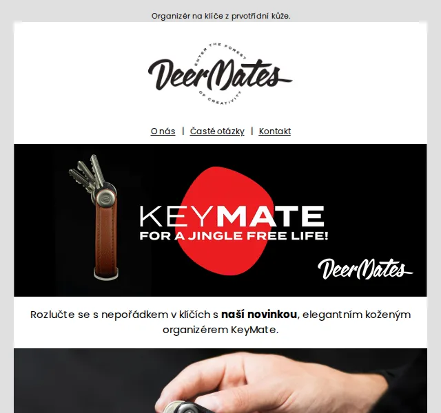 DeerMates: organizér na klíče KeyMate z kůže – červenec 2026 | Nuslet.cz