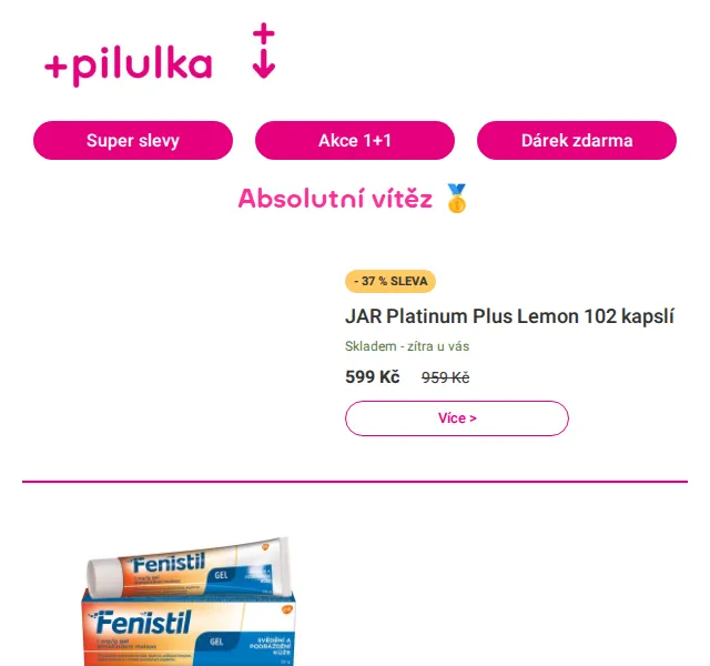 Pilulka.cz: Absolutní vítěz a slevy až 37 % – červenec 2026 | Nuslet.cz