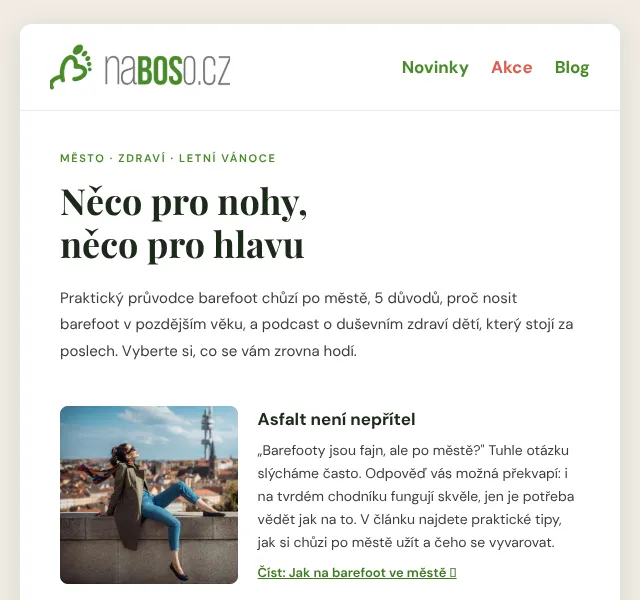 naBOSo: Barefoot boty až 70 % – červenec 2026 | Nuslet