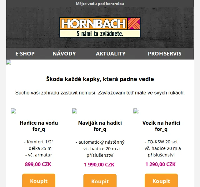 HORNBACH: Zavlažování od 849 Kč – červenec 2026 | Nuslet.cz