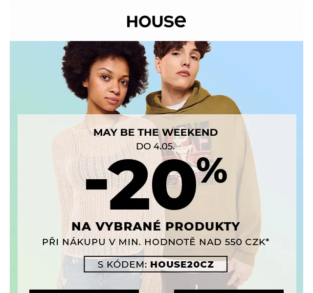HOUSE: 20% sleva na 900+ produktů – červen 2026 | Nuslet.cz