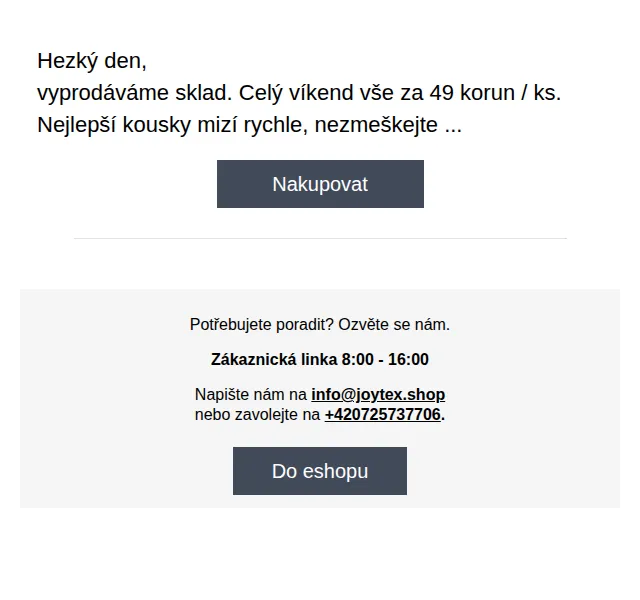 JoyTex Secondhand: Totální výprodej, vše za 49 Kč – červenec 2026 | Nuslet.cz