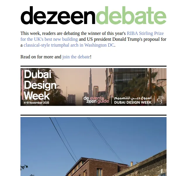 Dezeen Daily: Architektonické novinky z RIBA Stirling Prize – červenec 2026 | Nuslet.cz