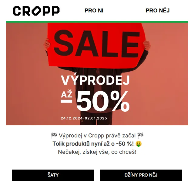 Cropp: Výprodej až -50 % – červenec 2026 | Nuslet.cz