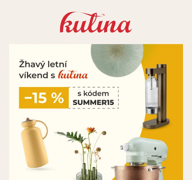 KULINA.cz: sleva 15 % na kuchyňské vybavení – červenec 2026 | Nuslet.cz