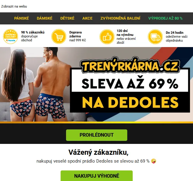Lukáš z Trenýrkárna.cz: Dedoles sleva až 69 % – červenec 2026 | Nuslet.cz