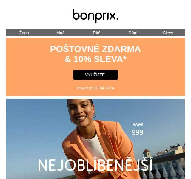 bonprix: 10% sleva + poštovné ZDARMA – červenec 2026 | Nuslet.cz