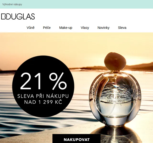 Douglas CZ: 21% sleva na vše – červenec 2026 | Nuslet.cz