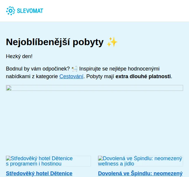 Slevomat: nejlepší pobyty s wellness – červen 2026 | Nuslet.cz