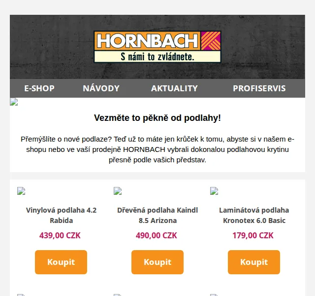 HORNBACH: Podlahy od 179 Kč – červenec 2026 | Nuslet.cz