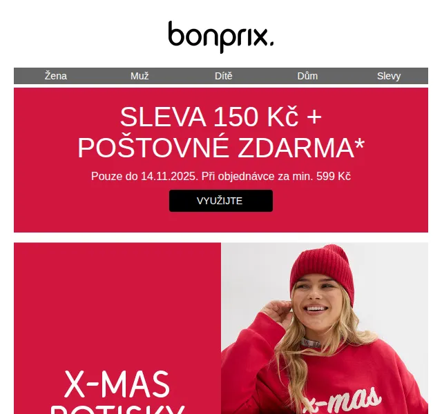 bonprix: sleva 150 Kč + doprava zdarma – červenec 2026 | Nuslet.cz