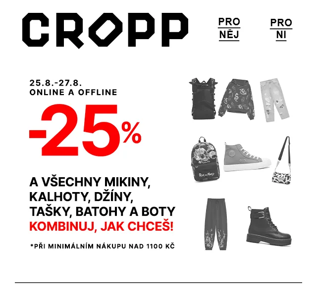 Cropp: mikiny s 25% slevou – červenec 2026 | Nuslet.cz