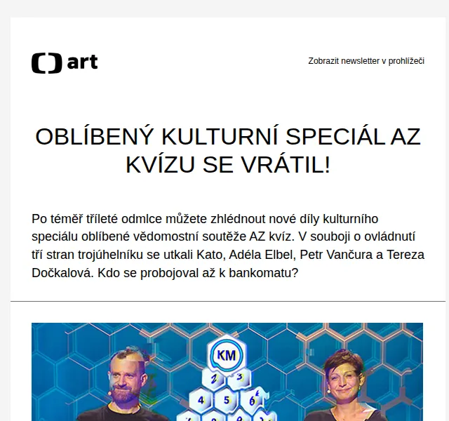 Web ČT art: Návrat kulturního AZ kvízu – červen 2026 | Nuslet.cz