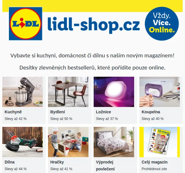 Lidl: Slevy až 50 % v novém magazínu – červen 2026 | Nuslet.cz