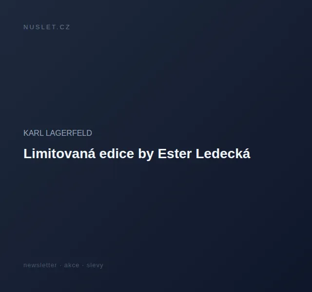 KARL LAGERFELD: Limitovaná edice triček Peak Performance by Ester Ledecká – červen 2026 | Nuslet.cz