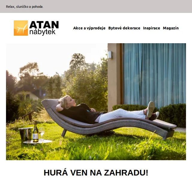 ATAN nábytek: Zahradní lehátka a nábytek – červenec 2026 | Nuslet.cz