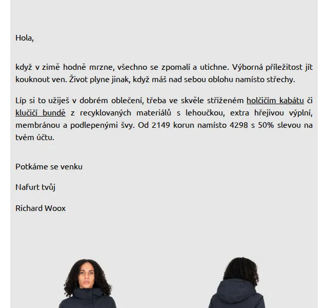 Richard Woox: Holčičí kabát a klučičí bunda od 2149 Kč – červenec 2026 | Nuslet.cz
