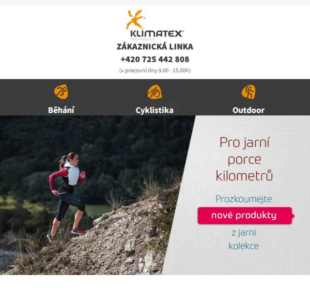 KLIMATEX: Slevy až 33 % na jarní tréninky – červen 2026 | Nuslet.cz