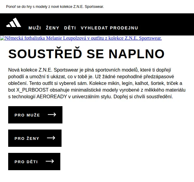 adidas: Nová kolekce Z.N.E. Sportswear – červenec 2026 | Nuslet.cz