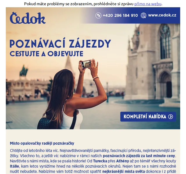 Čedok: extra výhodné poznávací zájezdy – červen 2026 | Nuslet.cz