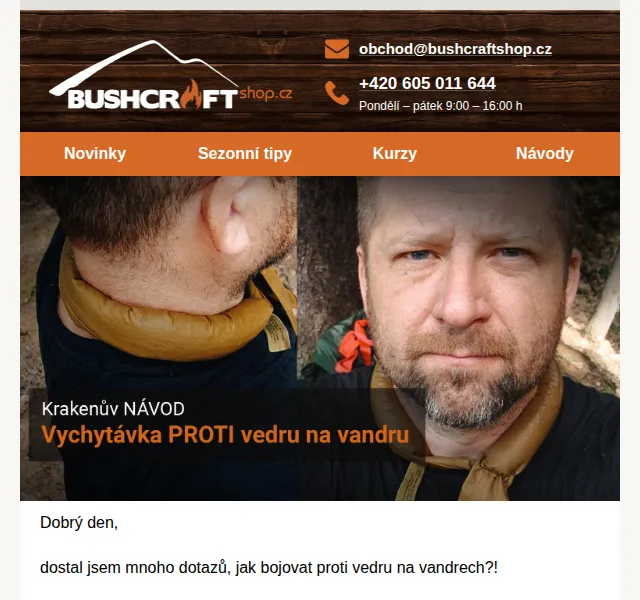 Bushcraftshop: Chladicí šátek BCB od 250 Kč – červenec 2026 | Nuslet.cz
