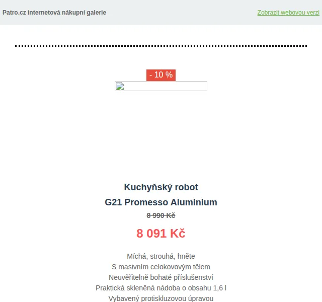 Patro.cz: Kuchyňské roboty a mixéry G21 - 10% sleva – červen 2026 | Nuslet.cz