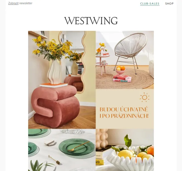 Westwing: Letní bestsellery Westwing Collection – červenec 2026 | Nuslet.cz
