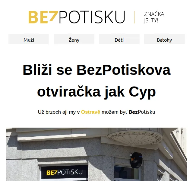 BezPotisku: Otevření prodejny v Ostravě – červenec 2022 | Nuslet.cz