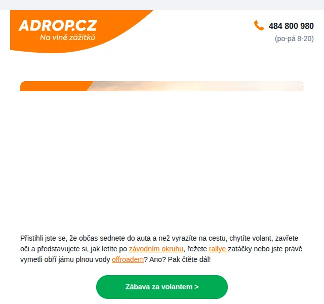 Adrop: zážitky Auto-Moto – od 990 Kč | červenec 2026 | Nuslet.cz