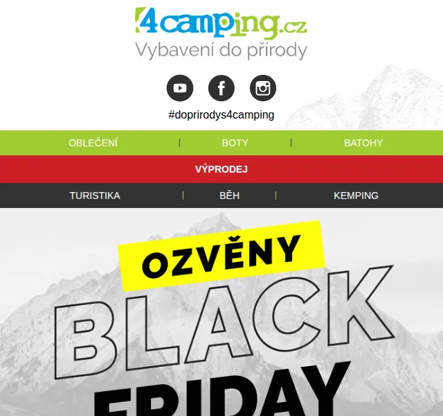 4camping.cz: Black Friday slevy až 50 % na outdoor – červenec 2026 | Nuslet.cz