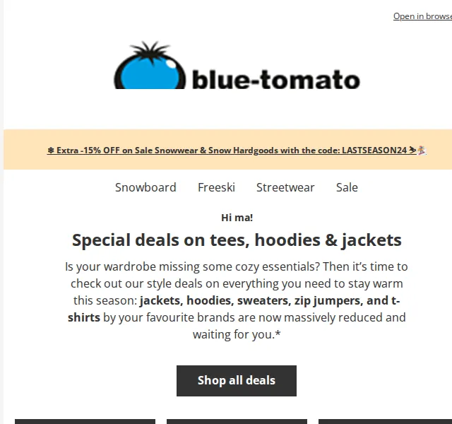 BLUE TOMATO: Jackets, Hoodies & T-shirts od 10 Kč – červenec 2026 | Nuslet.cz