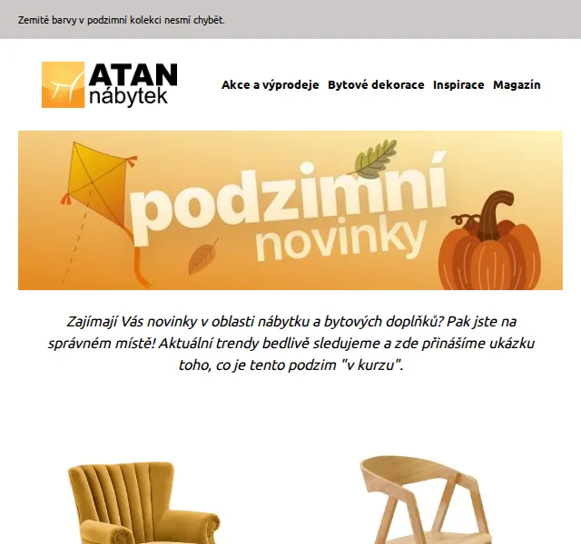 ATAN nábytek: Podzimní kolekce – červen 2026 | Nuslet.cz