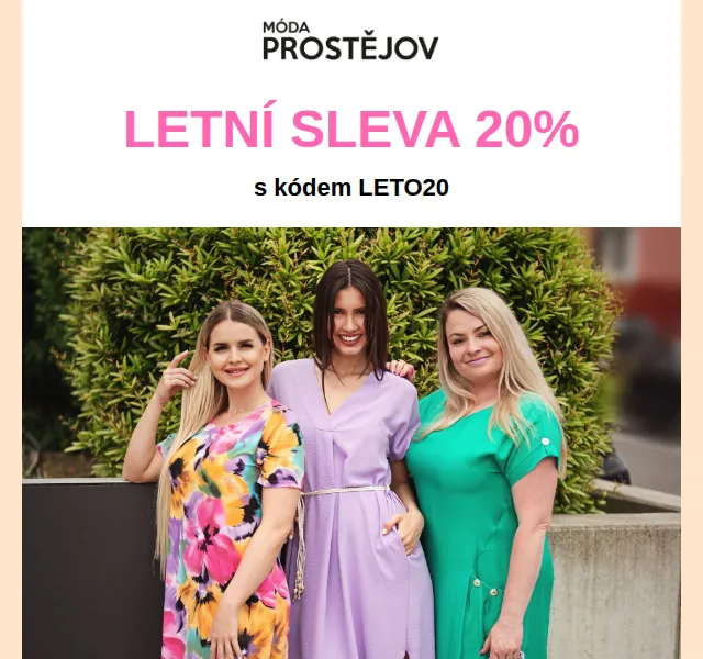 Móda Prostějov: letní sleva 20 % na dámské šaty – červenec 2026 | Nuslet.cz