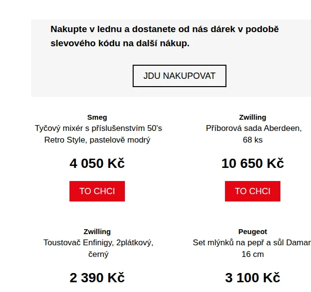 Potten & Pannen: Sleva 10 % a smoothie mixéry KitchenAid – leden 2026 | Nuslet.cz