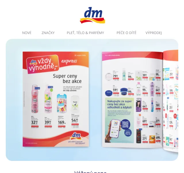dm Drogerie: eKupony až 50× bodů – srpen 2026
