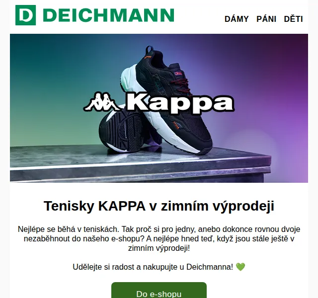 DEICHMANN: Tenisky KAPPA v zimním výprodeji – červen 2026 | Nuslet.cz