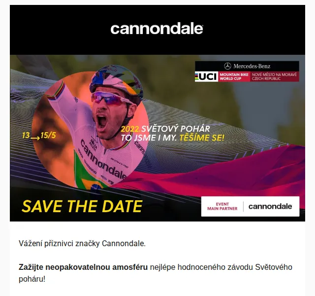 Cannondale: pozvánka na SP v Novém Městě na Moravě – červen 2026 | Nuslet.cz