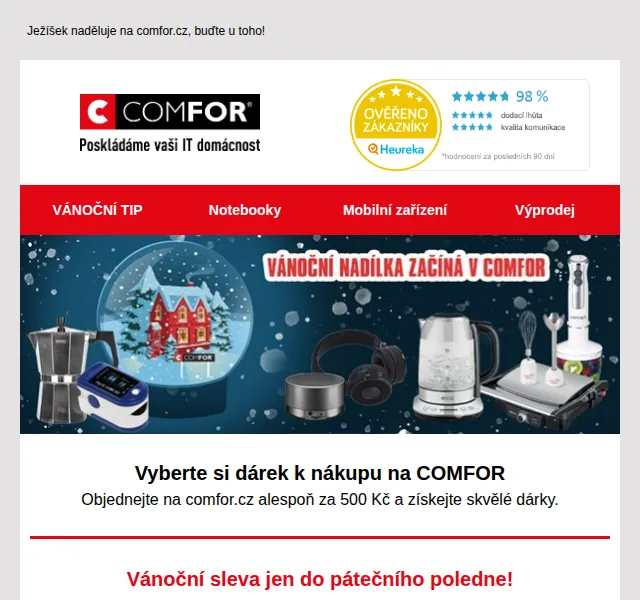 Comfor: slevy až 53 % na elektroniku – prosinec 2021 | Nuslet.cz